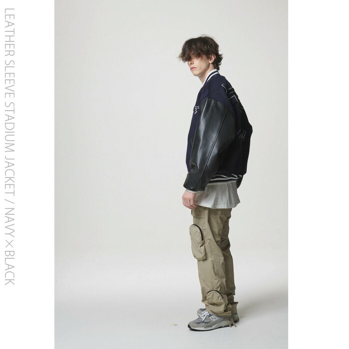 楽天市場】LIBERE リベーレ レザースリーブ スタジアム ジャケット