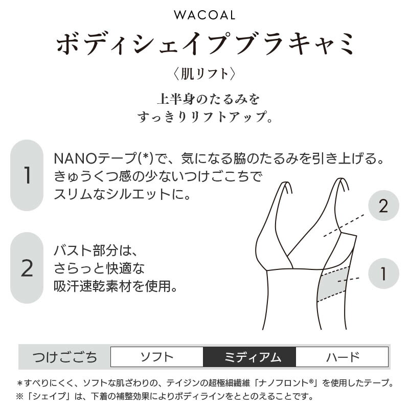 楽天市場】25%OFF ワコール ボディシェイプブラキャミ ボディスーツ 肌