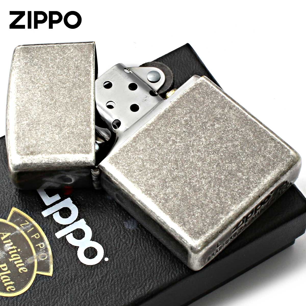 楽天市場】Zippo ジッポライター 無地 アンティークフィニッシュ