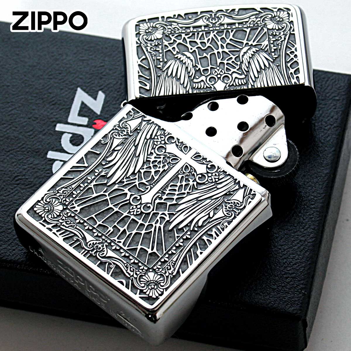 楽天市場】Zippo ジッポー クロス Cross 十字架 グレー ＃200 メタル
