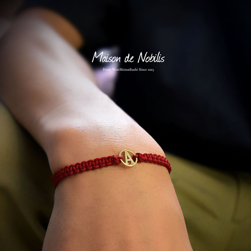 楽天市場】【K18 ゴールド】イニシャル ブレスレット アンクレット 18