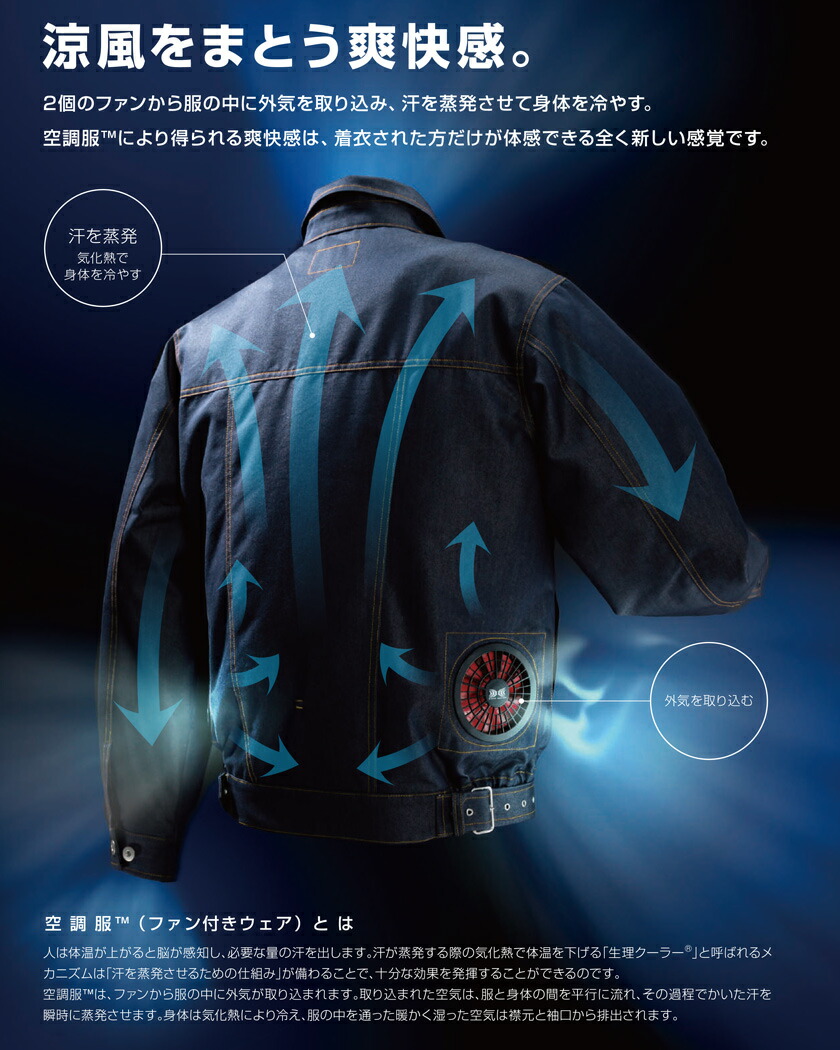 楽天市場】空調服 SK23011 ファン＆バッテリーフルセット 18V 2023