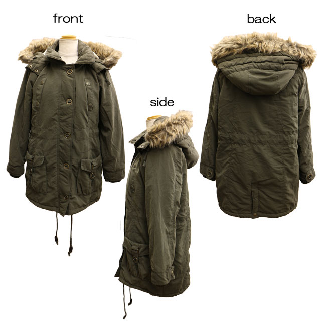 楽天市場】【送料無料】裏ボア フリース モッズコート レディース