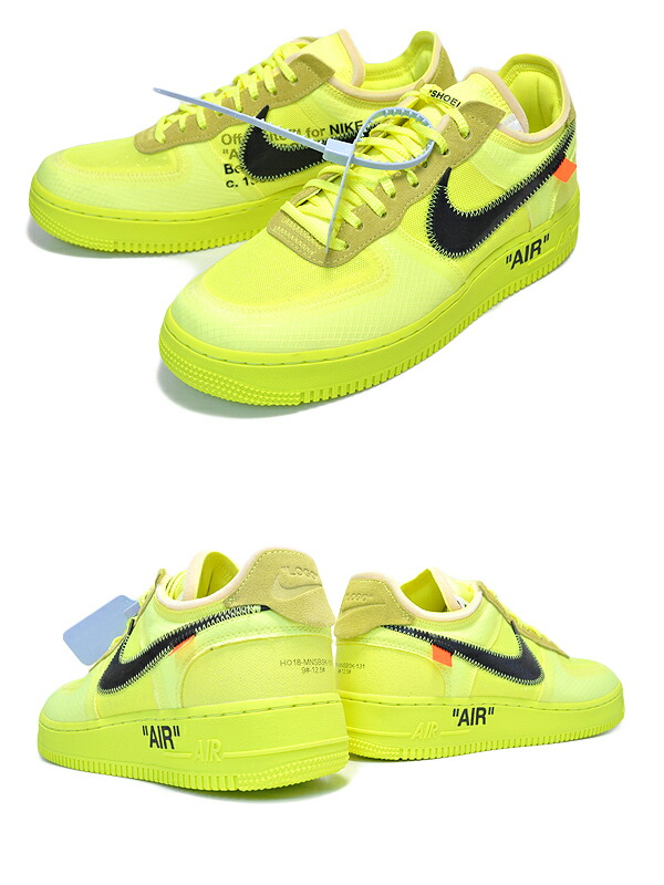 楽天市場】THE 10 : NIKE AIR FORCE 1 LOW OFF-WHITE volt/black-volt