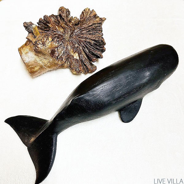 楽天市場】木彫り マッコウクジラ : アジアン・マリン雑貨ライブビラ