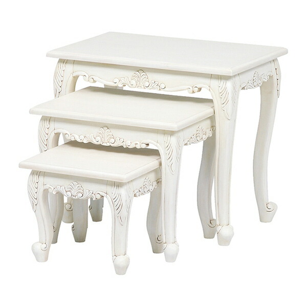 楽天市場】ネストテーブルセット 姫系 ヴィオレッタ 3サイズセット