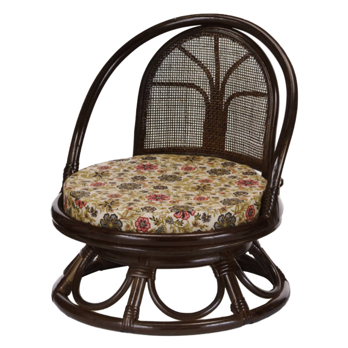 楽天市場】籐 回転座椅子 ミドルタイプ ラタンチェア 座面高23cm