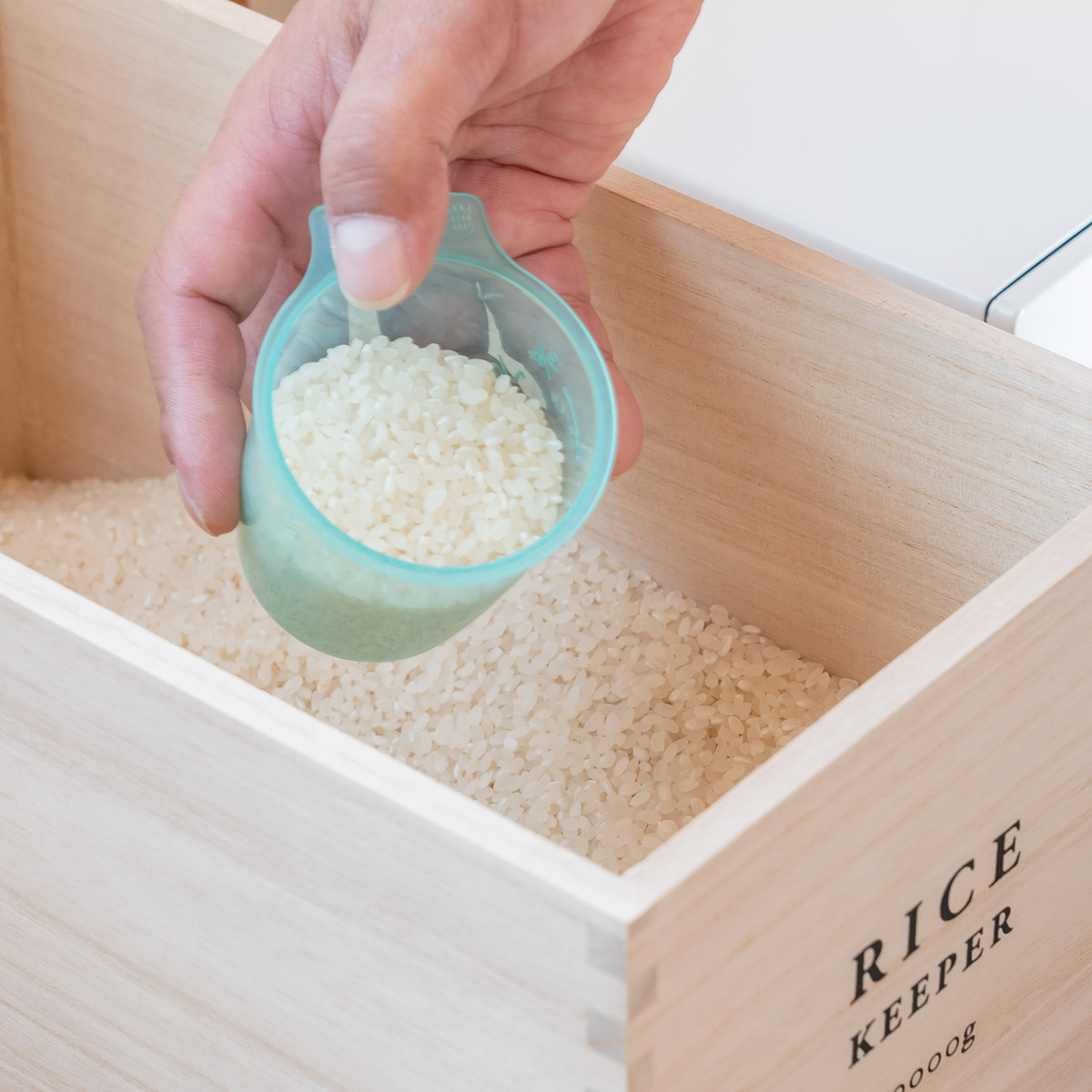 楽天市場】米びつ 技物専科 10kg用 （ 桐 天然木 キャスター付き 米櫃