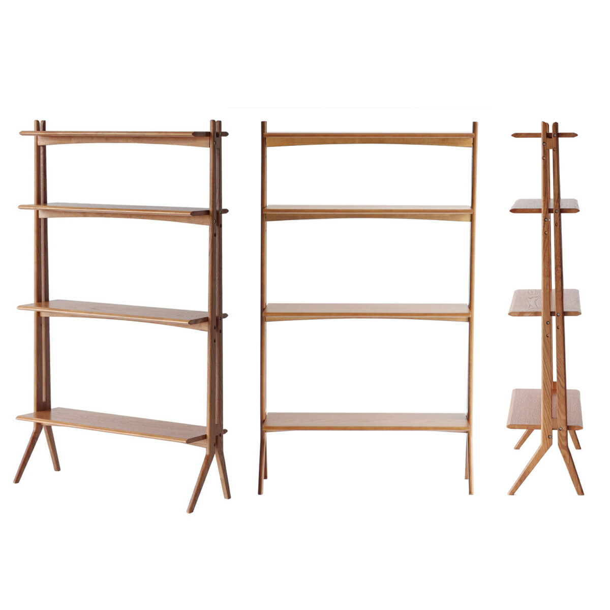 楽天市場】ディスプレイシェルフ 幅84.5cm 4段 可動棚 天然木 OAKER