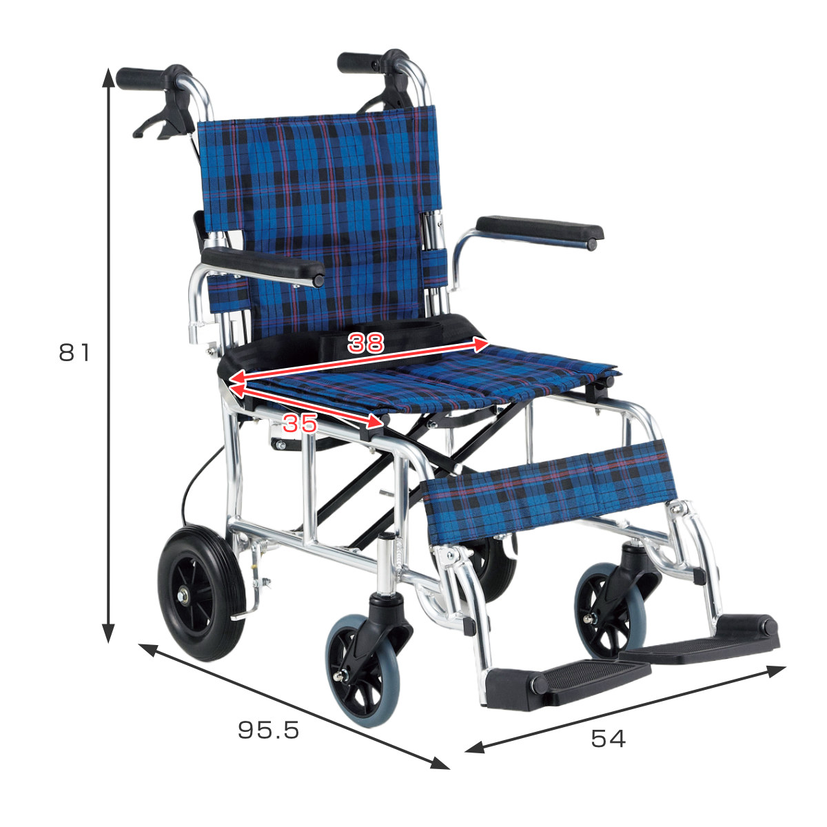 楽天市場】車いす ピロプラス 介助式 背折れタイプ 座面幅38cm