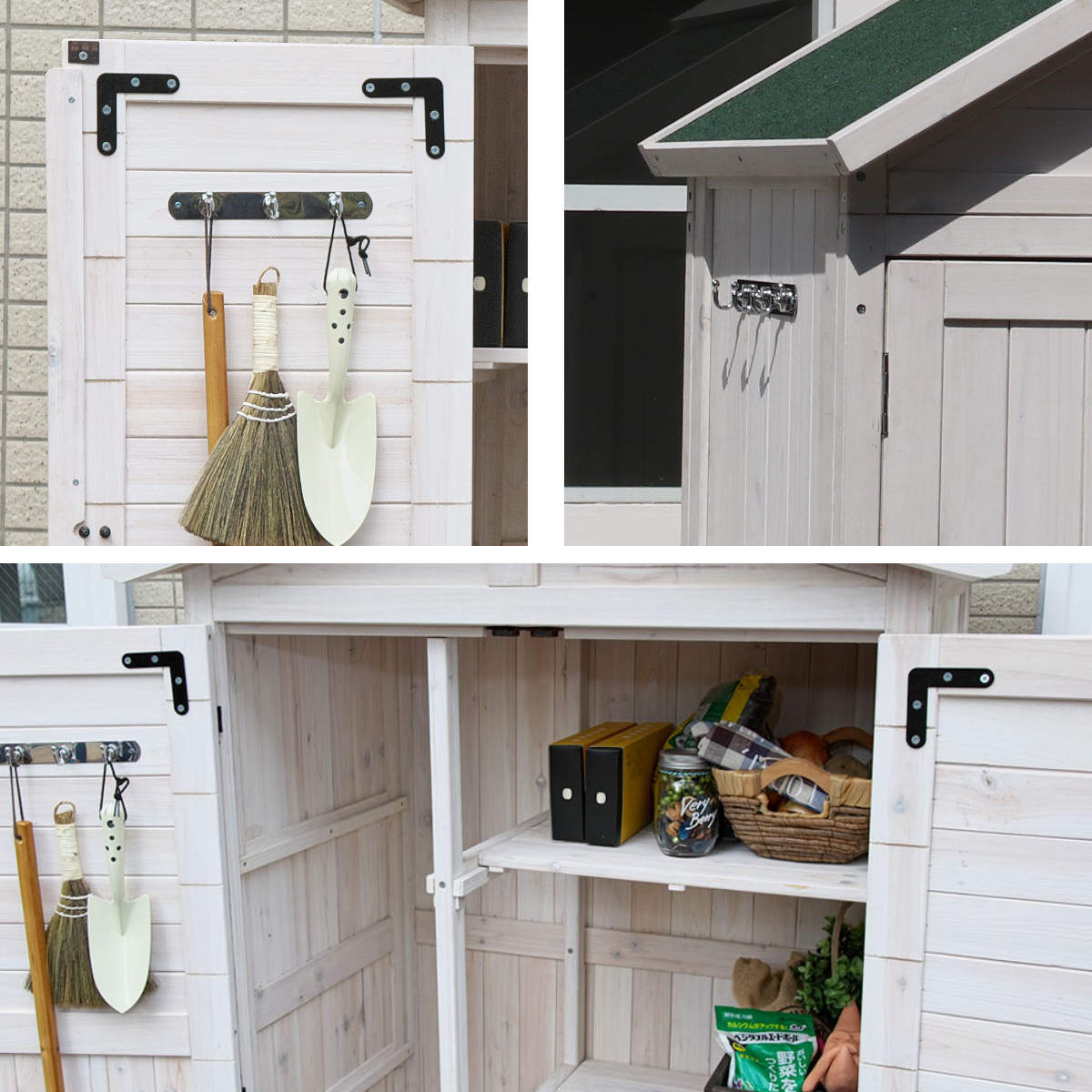 楽天市場】物置 三角屋根収納庫 木製 倉庫 屋外 （ 屋外物置 約 幅 90