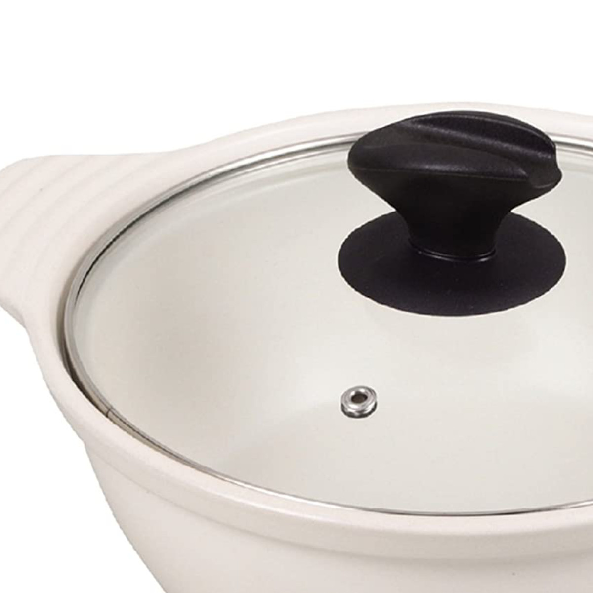 楽天市場】土鍋 ファントゥクック 陶器製ガラス蓋付卓上鍋 18cm ガス火