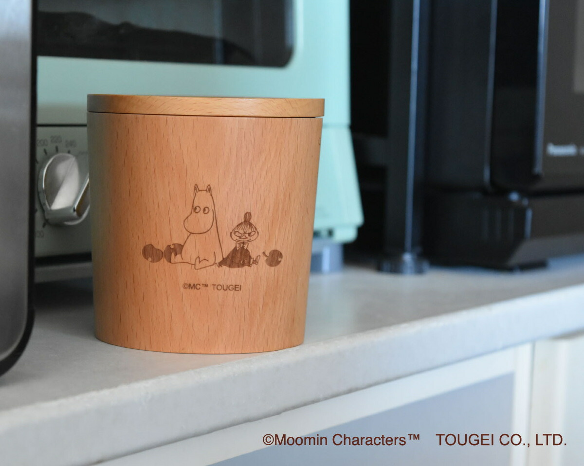 楽天市場】保存容器 250ml キャニスター ムーミン （ 天然木 密閉 密閉