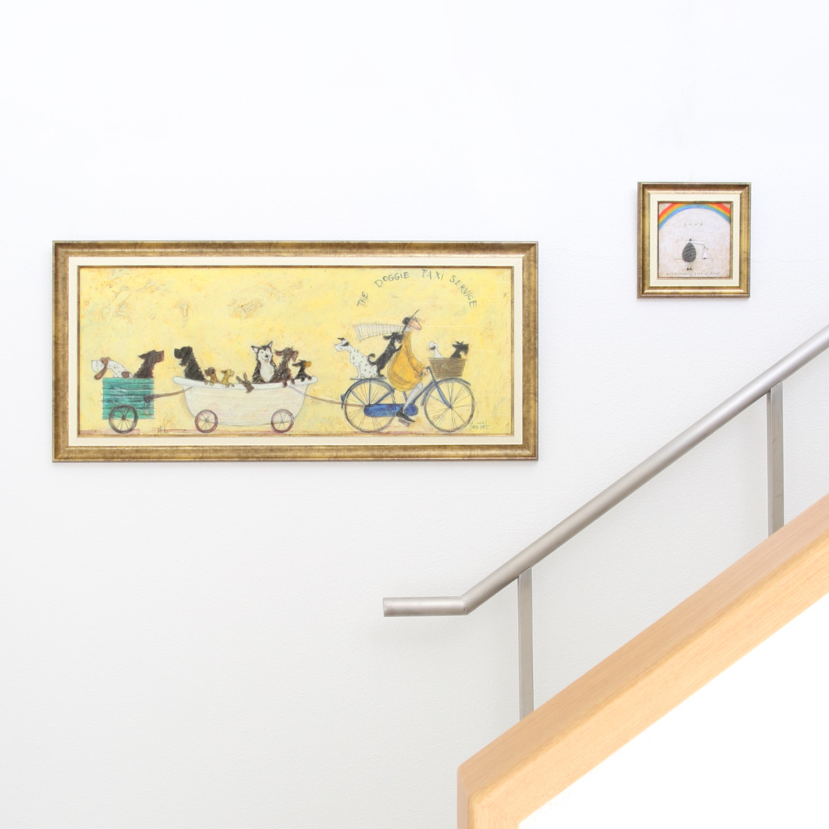 楽天市場】アートパネル サムトフト 『いぬタクシー』 94.5×43cm