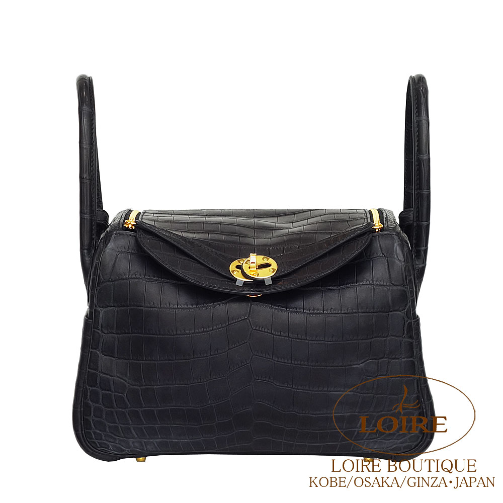 楽天市場】エルメス リンディ 26 クロ クロコダイル ニロティカ