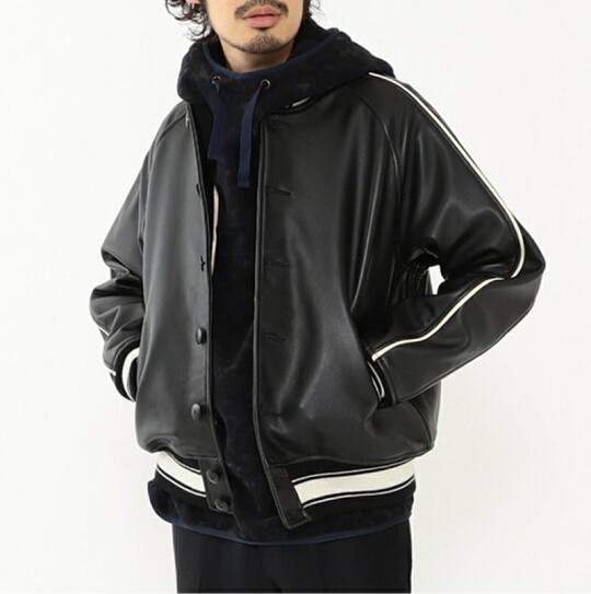 楽天市場】BEAMS PLUS ビームスプラス 22AW レザースポーツブルゾン 38