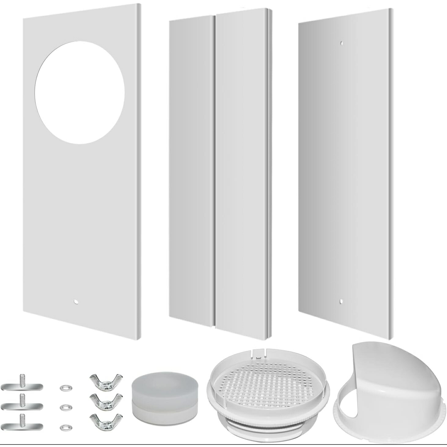 楽天市場】窓用ダクトパネル テラス窓用パネル エアコン排気セット 二