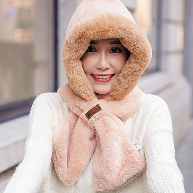 楽天市場】マフラー フード付き ネックウォーマー レディース 耳当て