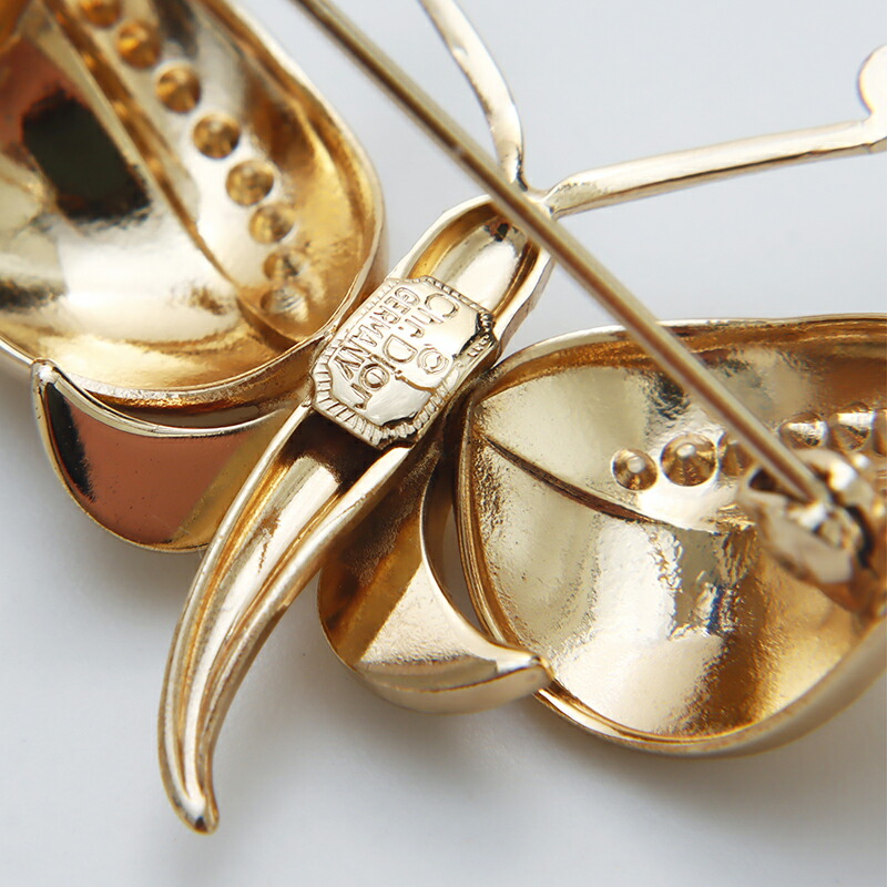 Christian Dior カニモチーフブローチGP ラインストーン