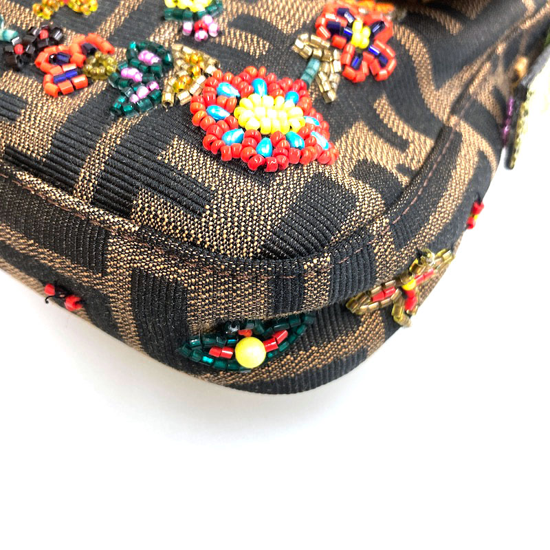 楽天市場】美品 フェンディ FENDI マンマバケット ズッカ柄 ビーズ