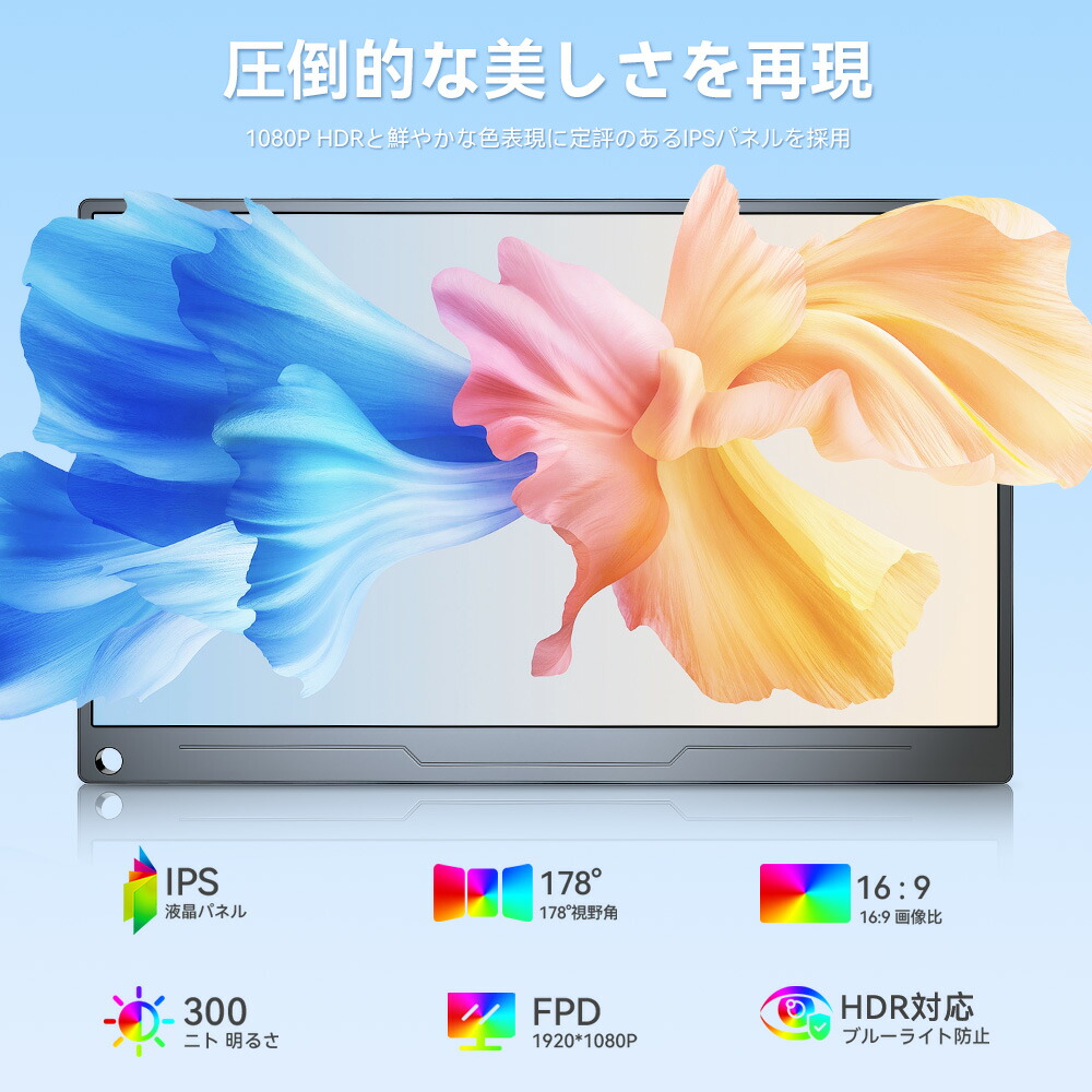 楽天市場】【7点セット】モバイルモニター 15.6インチ 1080PフルHD