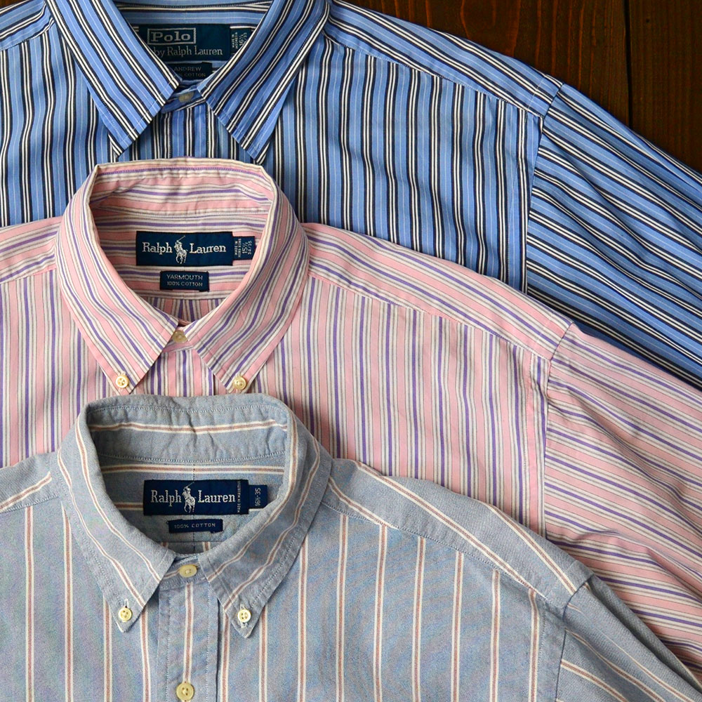 ラルフローレン ラルフローレン ストライプ ポニー刺繍 シャツ XLT