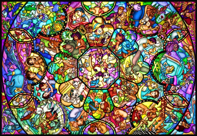 楽天市場】ジグソーパズル 1000ピース ディズニー ステンドアート
