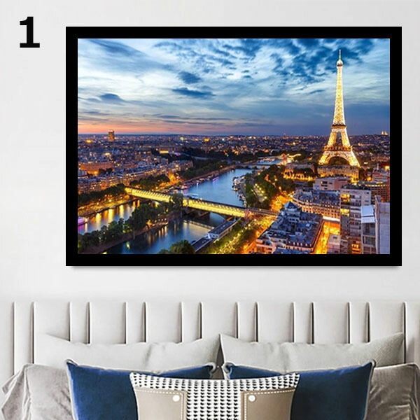 楽天市場】単品 33×43cm アートパネル 枠付きフレーム絵画 大都会 都市