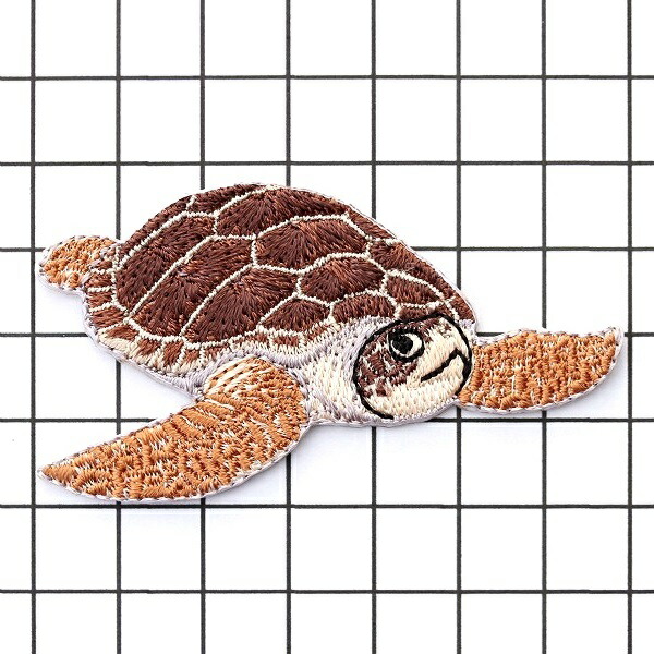 楽天市場】ワッペン 海亀（うみがめ） 最大横幅6.9×高さ3.4cm前後