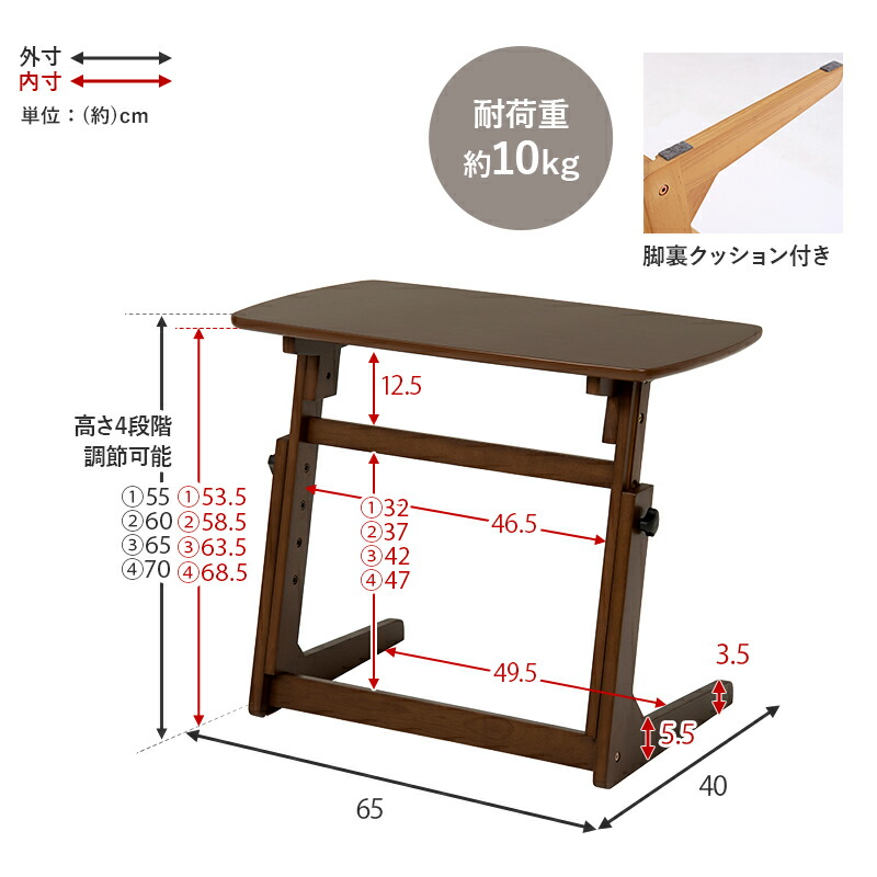 楽天市場】【ポイント5倍☆2/25(水)20:00〜23:59】高さ4段階調節可能