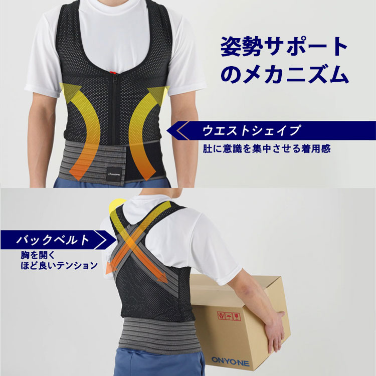 楽天市場】【おまけ付】ONYONE 肚力VEST 肚力ベスト（姿勢矯正 体幹