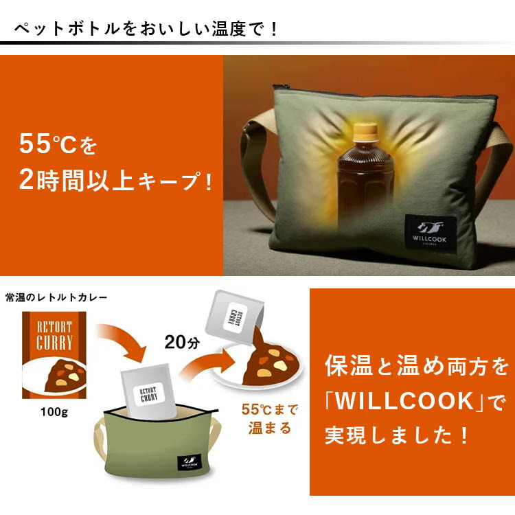 楽天市場】新色 WILLCOOK HO-ON 電子レンジバッグ 【バッテリー付属
