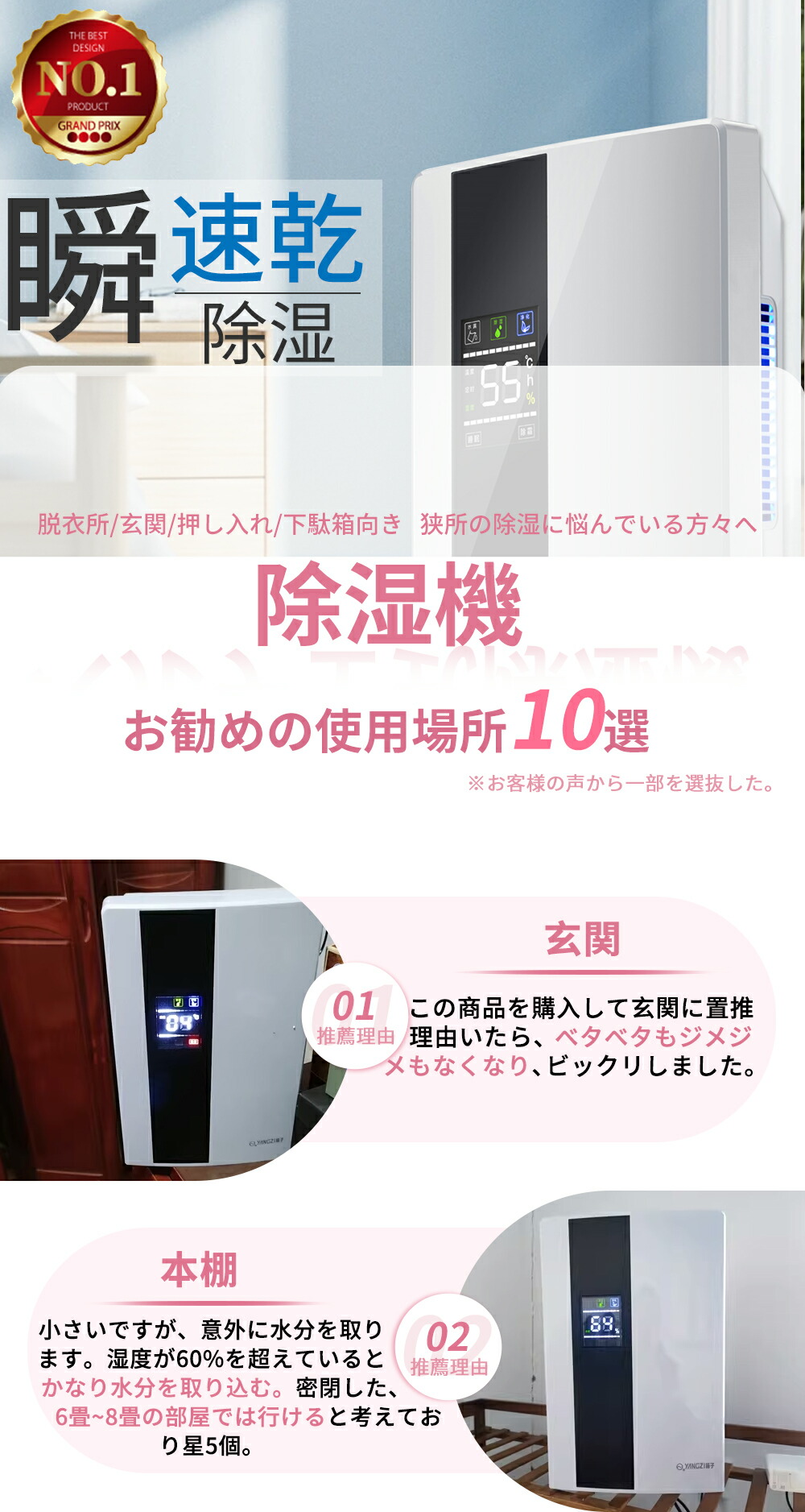 楽天市場】除湿機 衣類乾燥 2200ML 強力 除湿機 コンプレッサー 乾燥器