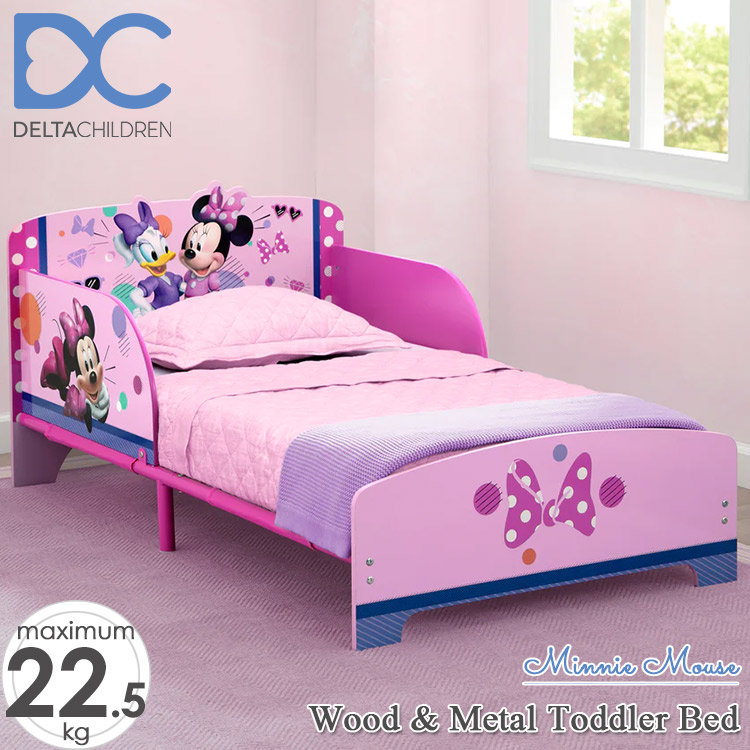 楽天市場】デルタ 子供用ベッド メタルウッド ディズニー ミニーマウス