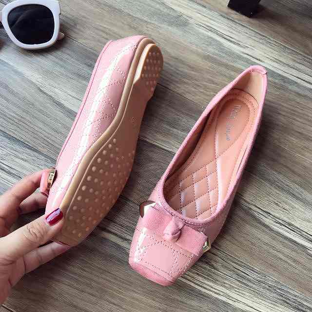 楽天市場】スクエアフラットシューズ スクエアトゥ レディース リボン