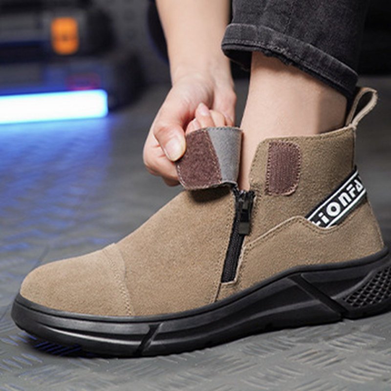 楽天市場】安全靴 スエード ハイカット ワークブーツ 鋼先芯 つま先