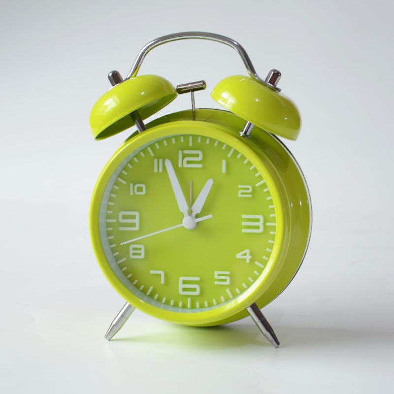 楽天市場】ツインベル付き めざまし時計 グリーン 小さな目覚まし時計