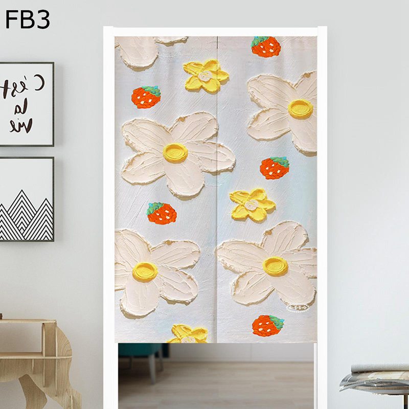 楽天市場】のれん 暖簾 両開き 絵画 月 空 花柄 風景 目隠し 突っ張り