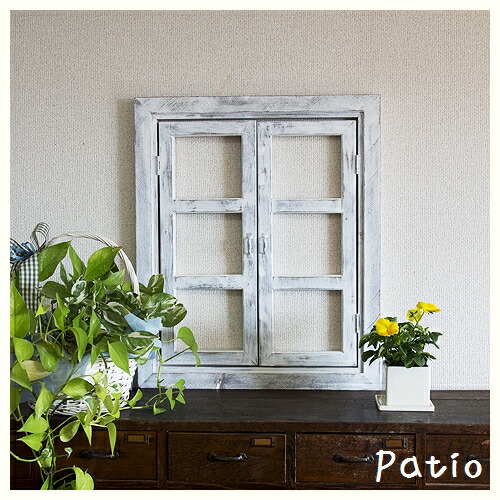 楽天市場】フェイク窓 なんちゃって窓 エイジング調アンティークウッド