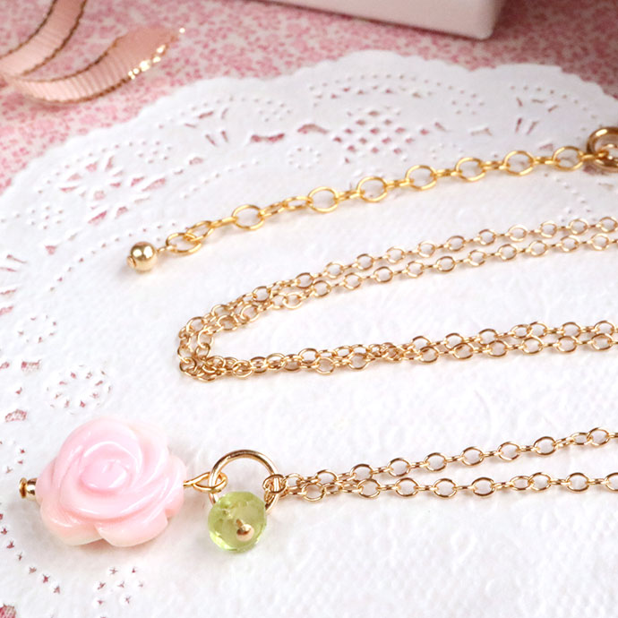 楽天市場】【高級コンク貝】クイーンコンクシェルのバラのネックレス