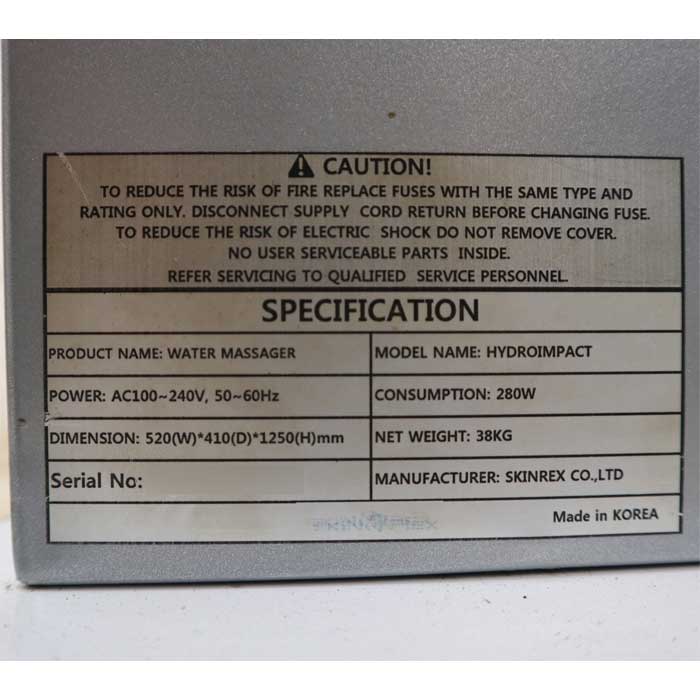 楽天市場】【送料無料】美容機器 HYDROIMPACT SKINREX WATERMASSAGER