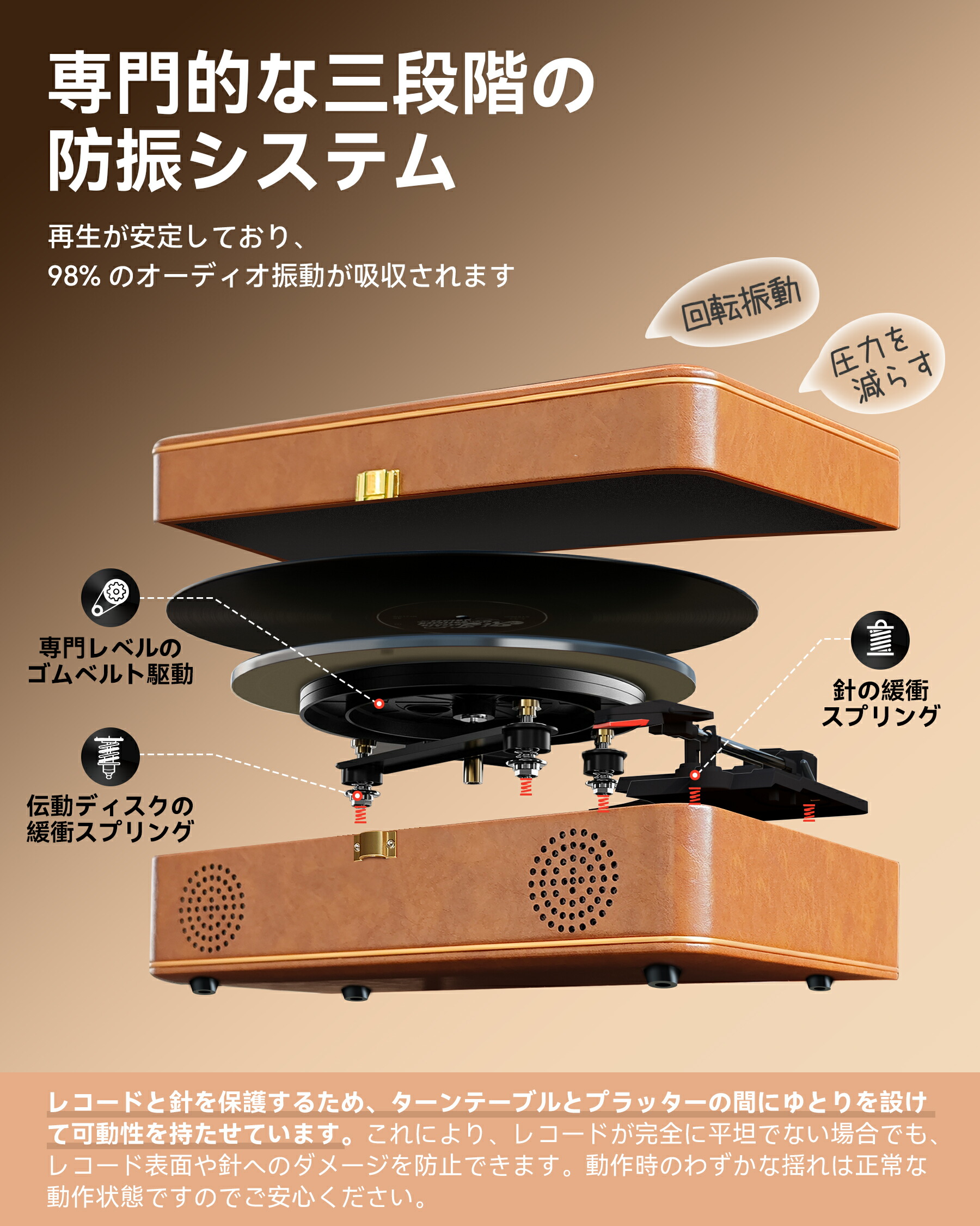 楽天市場】Hoshikou denpa スーツケース型 レトロ レコードプレーヤー