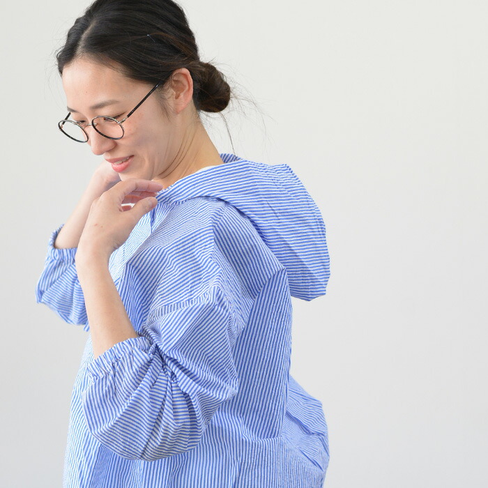 楽天市場】prit プリット エアリーコットン フードプルオーバーシャツ