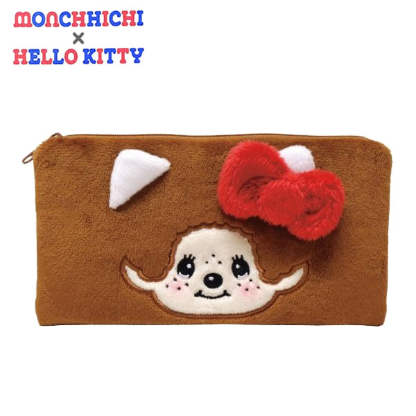 楽天市場】モンチッチ × ハローキティ フェイスフラットポーチ 6262