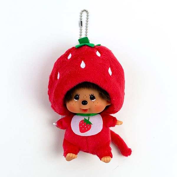 楽天市場】モンチッチ お座り イチゴ キーホルダー 顔でか ぬいぐるみ