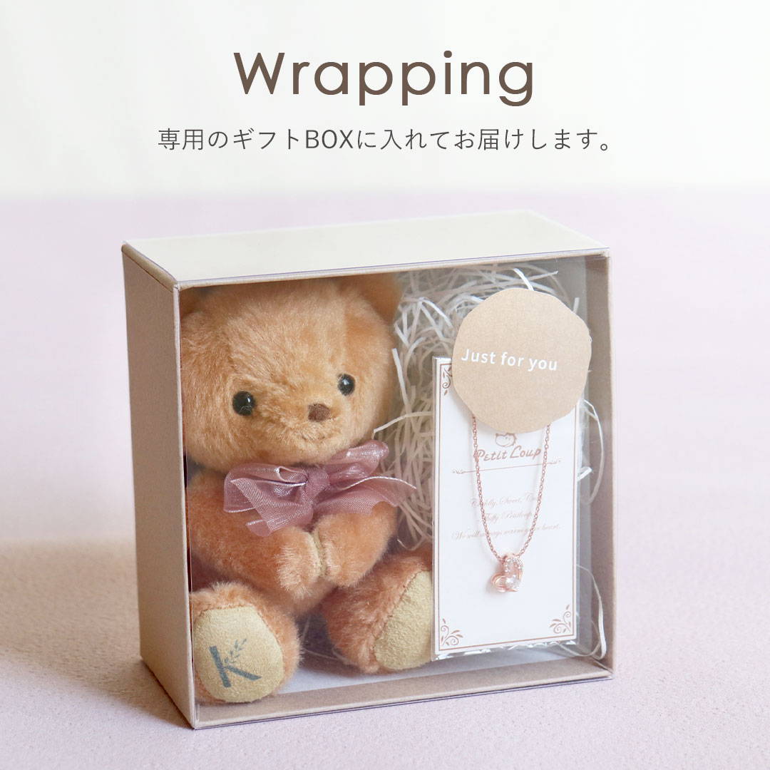 楽天市場】イニシャルteteショコラネックレスギフト ミニテディベア