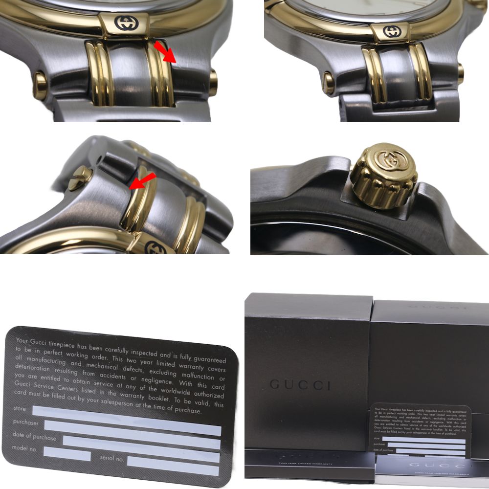 楽天市場】GUCCI グッチ 9045シリーズ 9040L【電池交換済】ステンレス