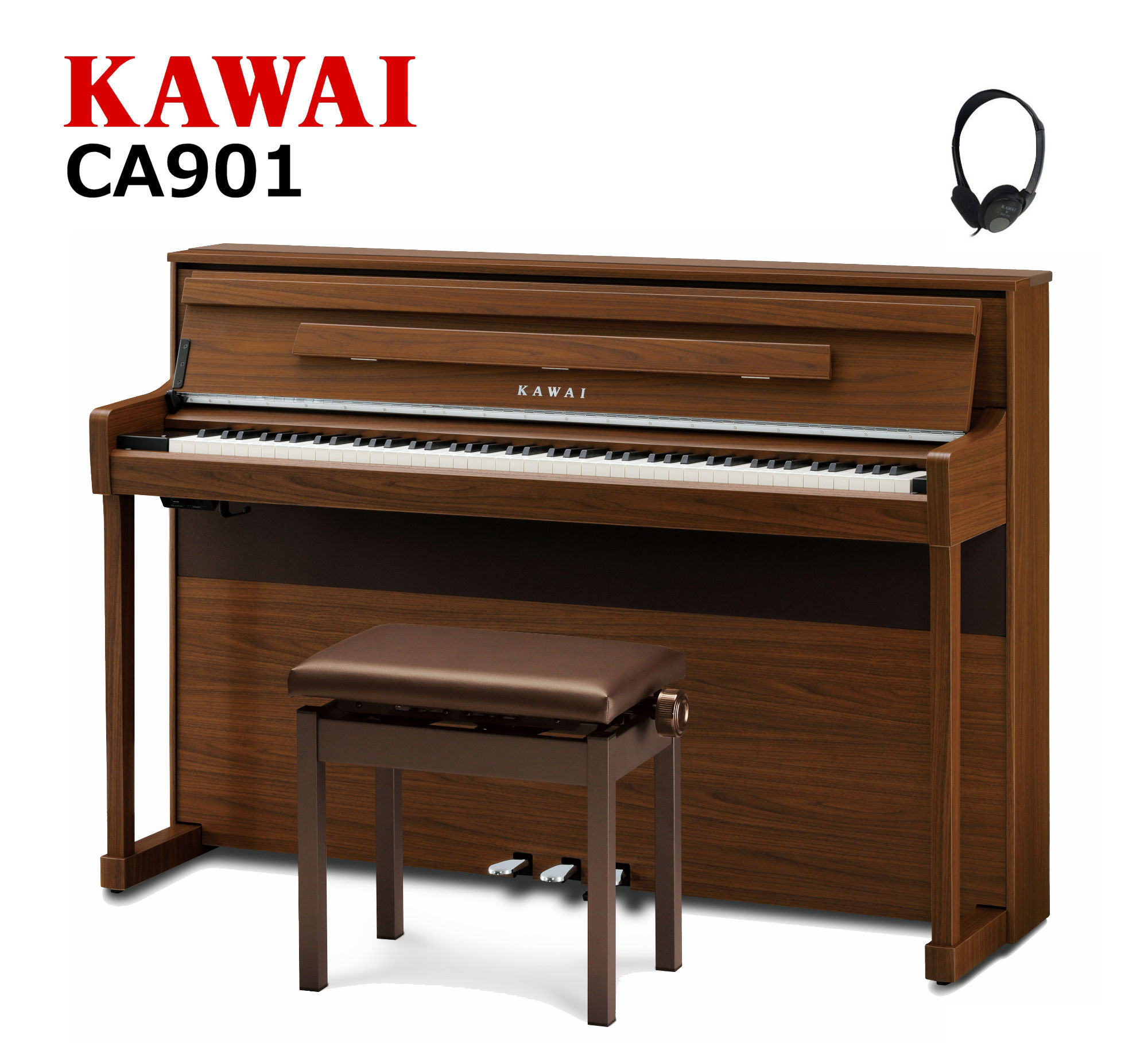 カワイ ピアノ椅子高低自在 NO.600 木製両ハンドル kawai ピアノイス
