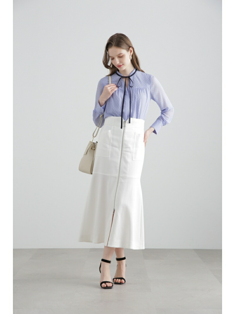 楽天市場】【SALE／50%OFF】◇カットジャカードリボンブラウス