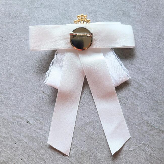 楽天市場】SALE アウトレット 1800円→ リボンBrooch【ホワイト